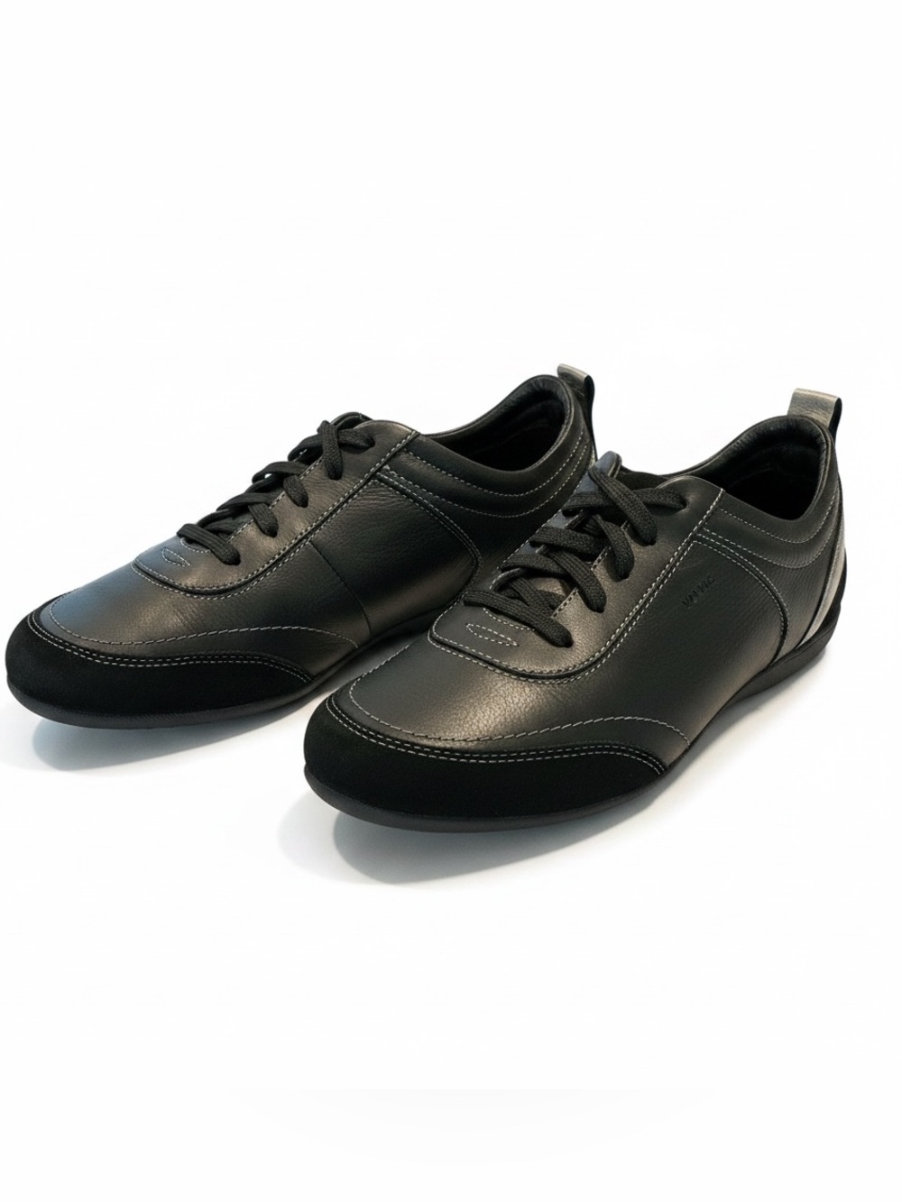 Vionic Women’s Willa Black Leather and Suede Walking Shoes Sneakers Size 7.5